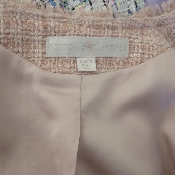 Boston Proper Blush Tweed, size 14, excellent - Picture 3 of 3